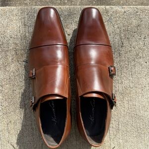 Kenneth Cole New York Brown Monk Strap Shoes